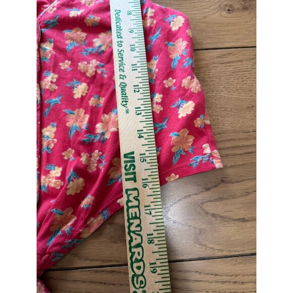 American Eagle Cropped Tie Top Button Front Floral Boho Women's Size Small - Picture 4 of 13